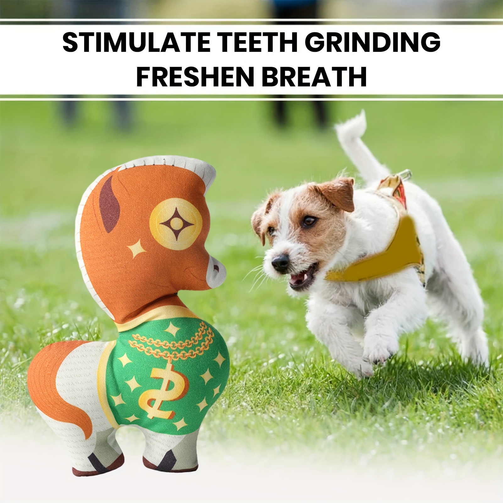 Cartoon Horse Design Dog Chew Toys Tough Squeaky Dog Temu Australia