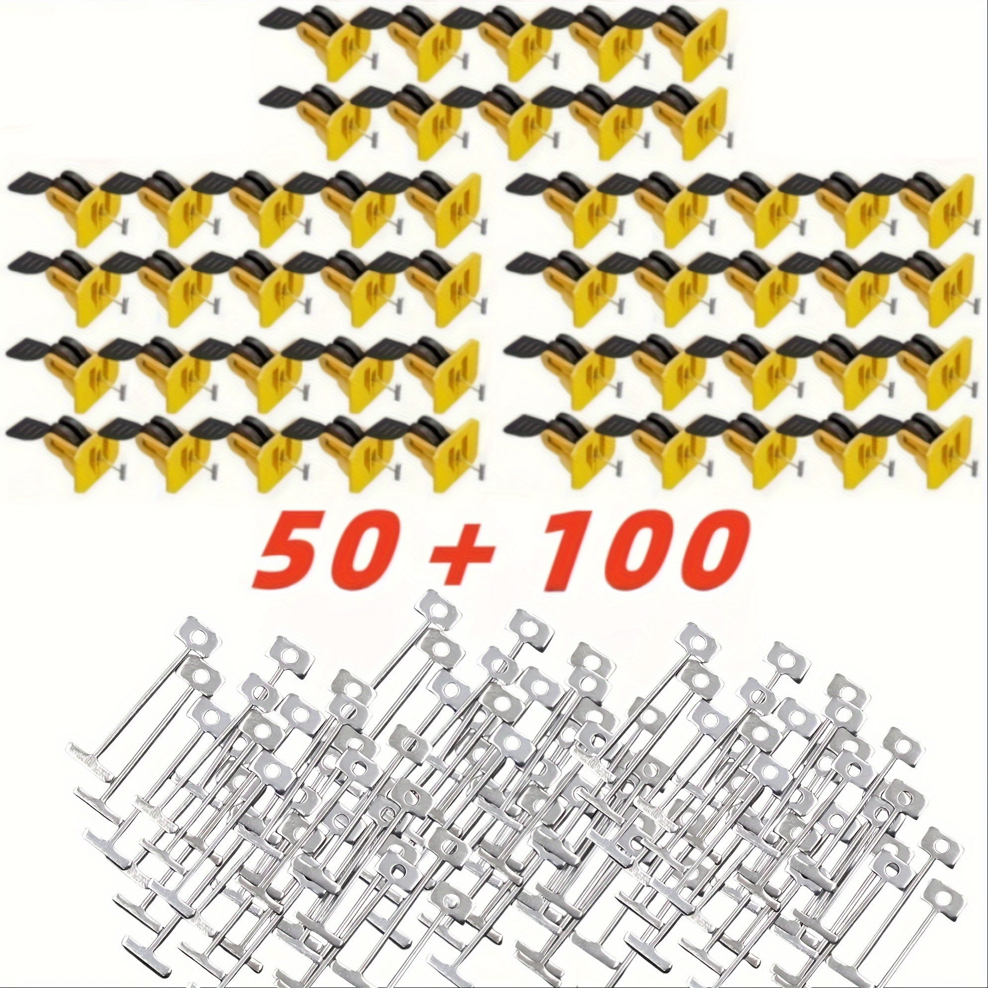 50 Piezas + 100 Piezas Sistema De Nivelación De Azulejos Máquinas  Herramienta De Nivelación De Azulejos