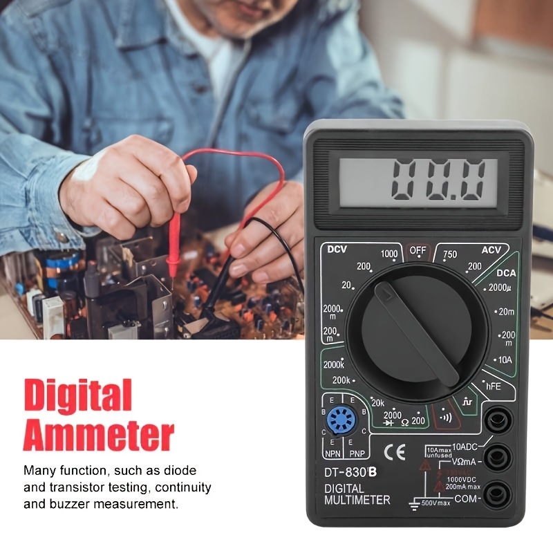 LCD Numérique Voltmètre Ampèremètre Ohmmètre Multimètre Volt AC DC Tester  Meter