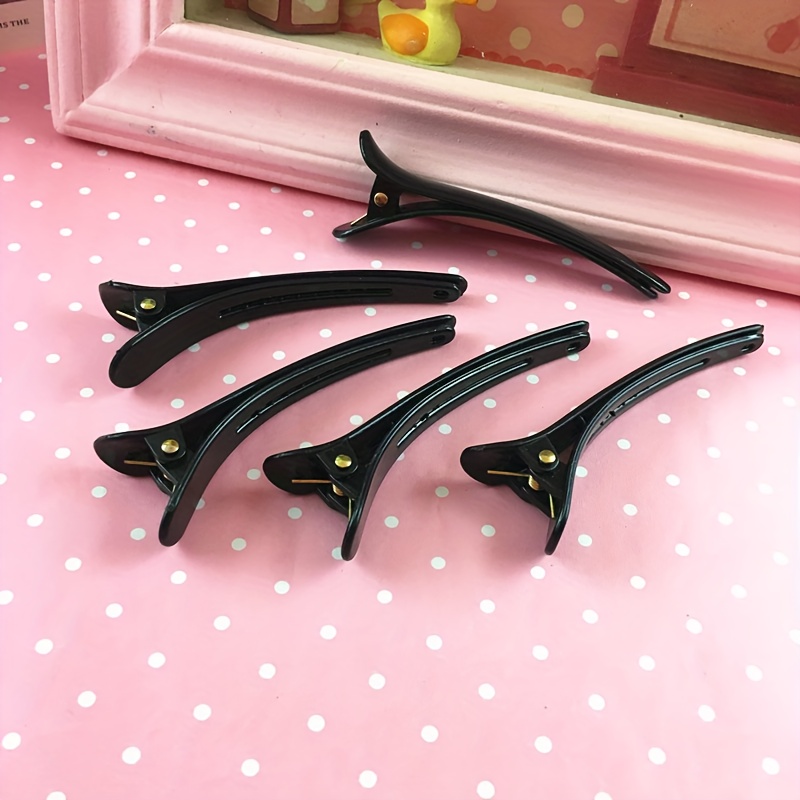 7/9pcs Matte Black Duckbill Clip Set
