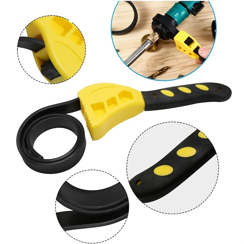 2-teiliges Gummi-Bandschlüssel-Set Universal verstellbarer  Ölfilter-Bandschlüssel Mehrzweck-Gürtelschlüssel-Werkzeuge