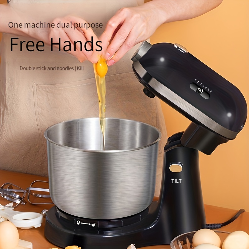 1 Stand Mixer, 5 Quart Tilt-head Multifunctional Electric Mixer With,meat  Grinder, Hook, Whisk, Beater 4 Anti-slip Suction Feet,attachments Include 5  Qt Bowl,2*dough Hook,2*beater,1* Spatula,for  Dough,baking,cakes,cookie,black - Temu