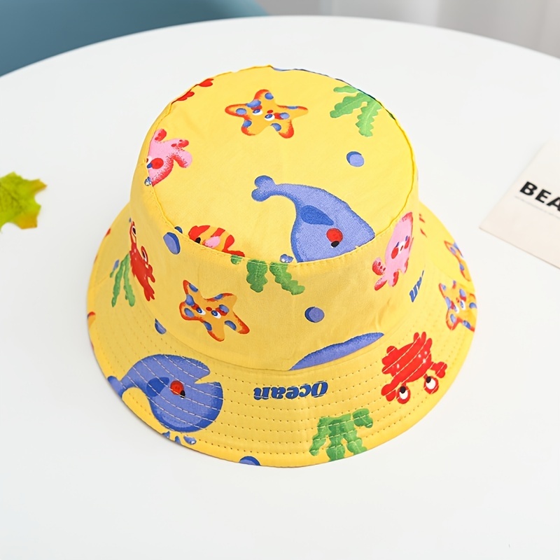 Boys Girls Casual Trendy Cute Cartoon Fisherman's Hat - Temu Canada