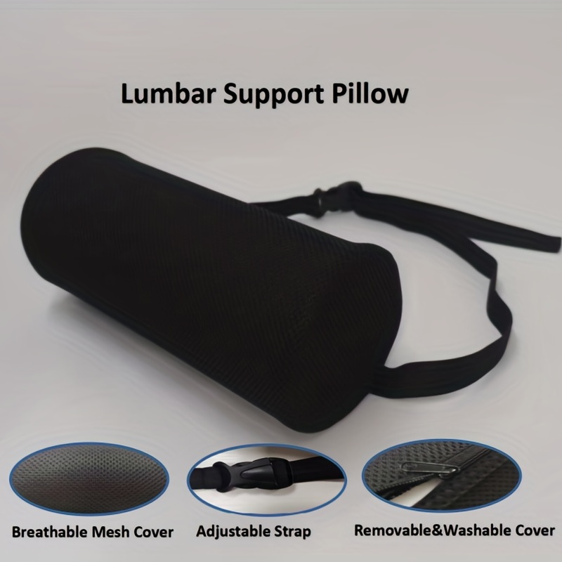 1pc Breathable Mesh Lumbar Support Cushion For Car