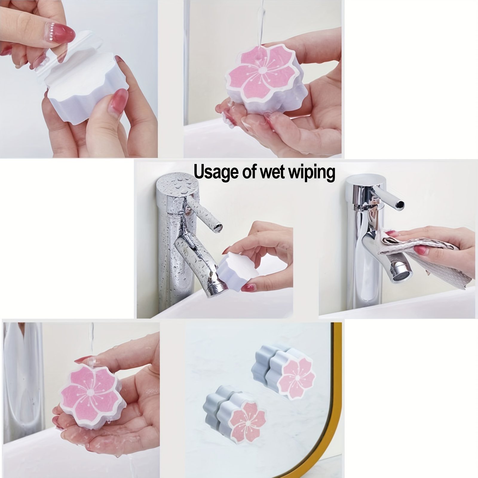 Cute Mirror Cleaning Sponge Wipe Household Mirror Cleaner - Temu