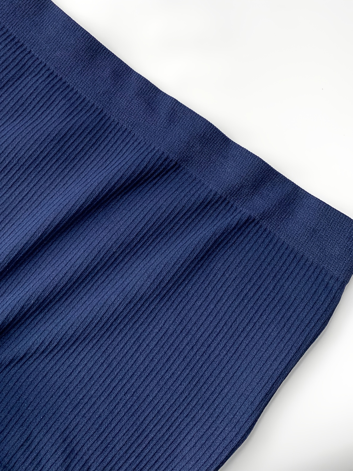 Ribbed Knit Boyshort Panties Simple Breathable Medium - Temu