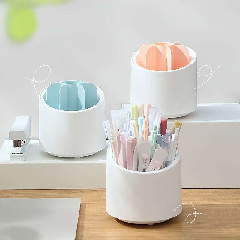 Dustproof 360° Rotating Makeup Organizer With Compartments - Temu