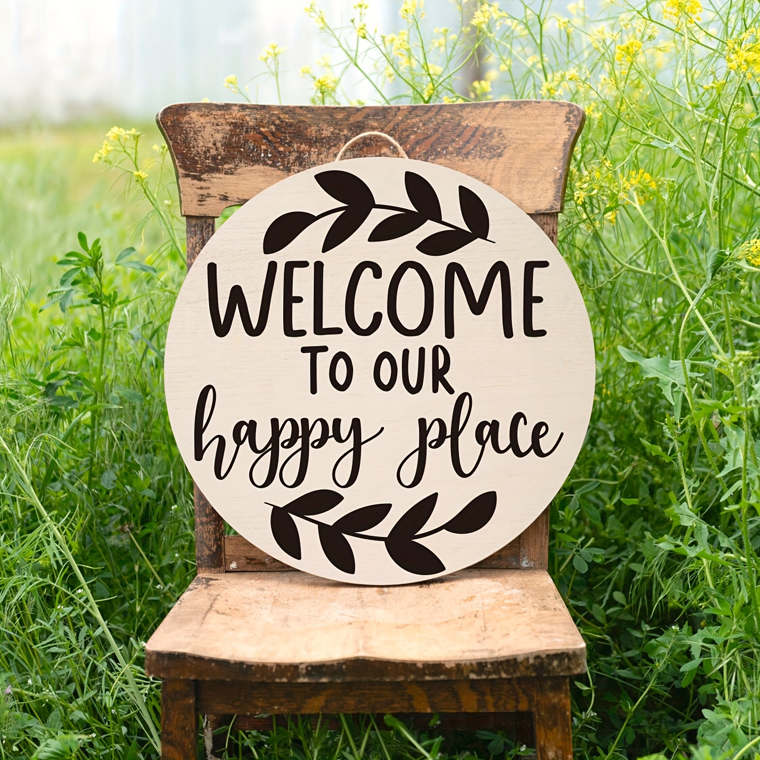 Welcome Stencils Painting Wood 7.87” Round Welcome Stencil - Temu