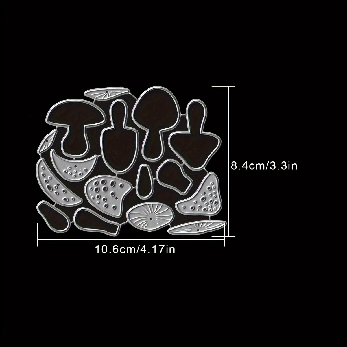 Layered Mushroom Metal Cutting Dies For Scrapbooking, Greeting Cards, Home Decor, And Holiday - Handmade
