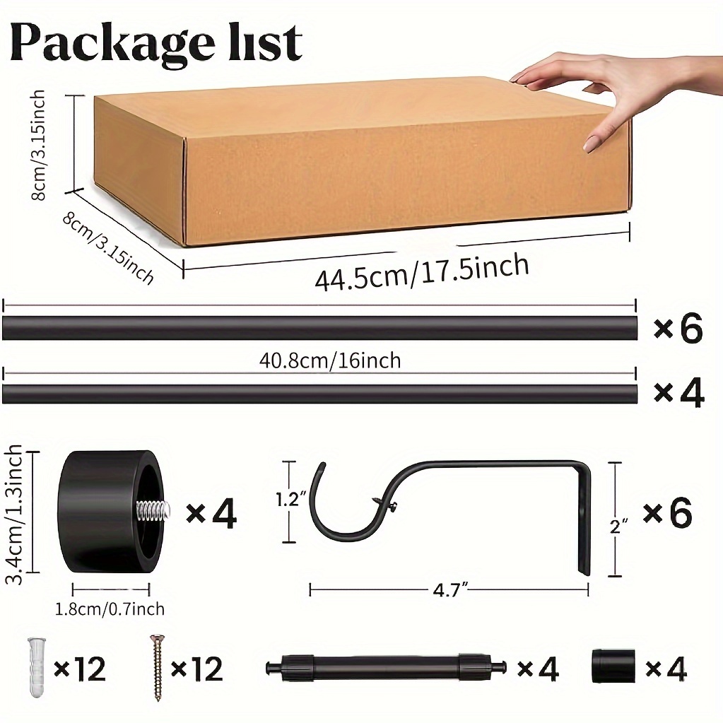 1pc Barra Cortina Montada En Pared Soportes Barras Cortina - Temu