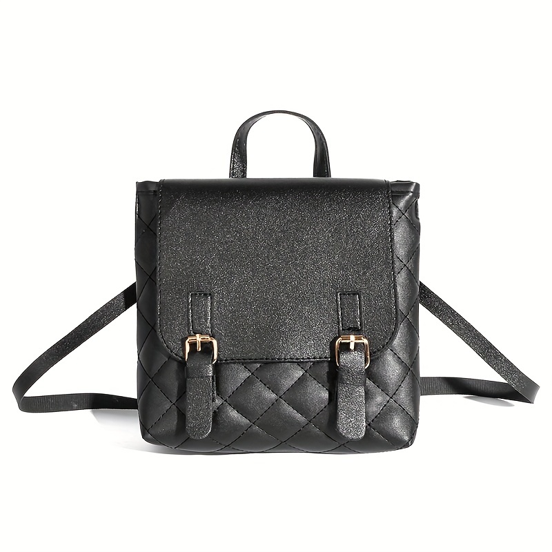 Quilted Flap Backpack Children's Schoolbag Mini Shoulder Bag Girls Flap Backpack