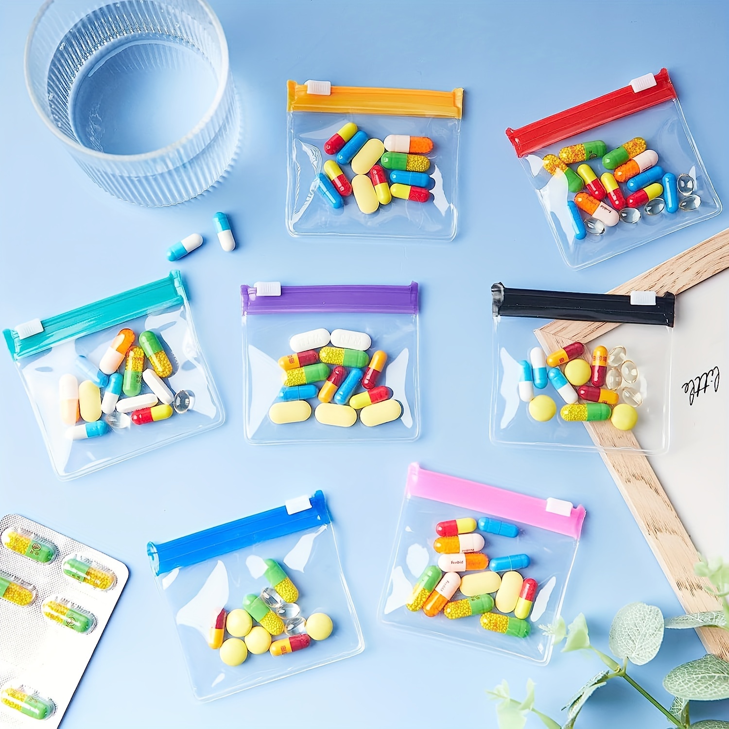 Reusable Pill Pouch Bags Zippered Pill Pouch Set Pill Baggies Colorful  Plastic Pill Bags Self Sealing Travel Medicine Organizer Storage Pouches  With Slide Lock For Pills And Small Items - Temu