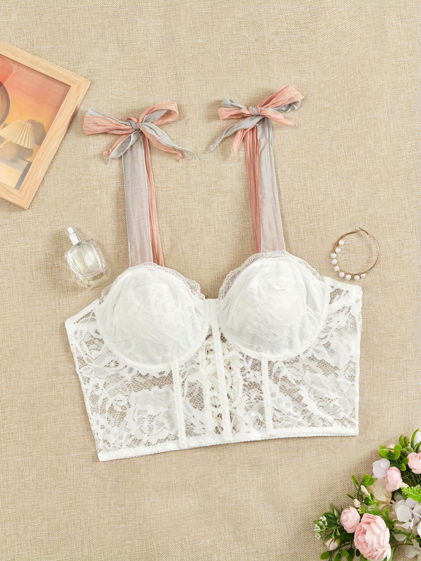 Sun-imperial - ultra thin sexy floral lace bras for women