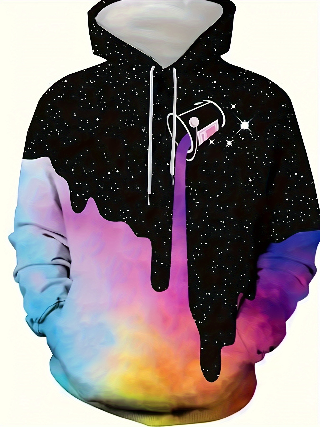 Men's Stylish Loose Bucket Pattern Hoodie Pockets Casual Temu Australia