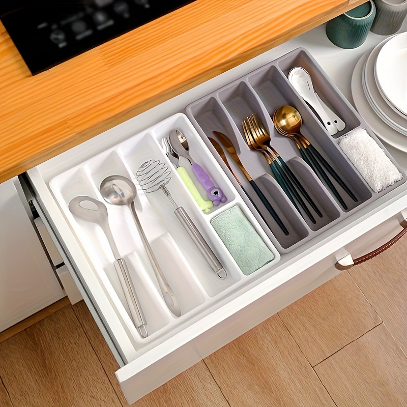 Kitchen Drawer Divider Tableware Storage Box Home Cabinet Built-in  Tableware Cutlery Rack Kitchen Utensils Storage Organizer - AliExpress
