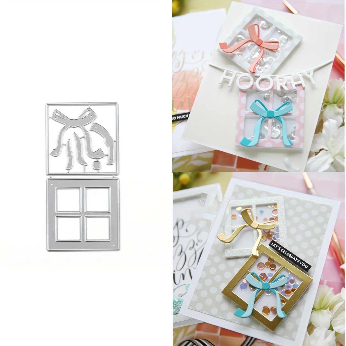 Celebration Box Metal Cutting Dies For Card Making Diy Scrapbooking  Embossing Die Cut For Paper Card Making Cards Photo Album Craft Decorations  - Temu