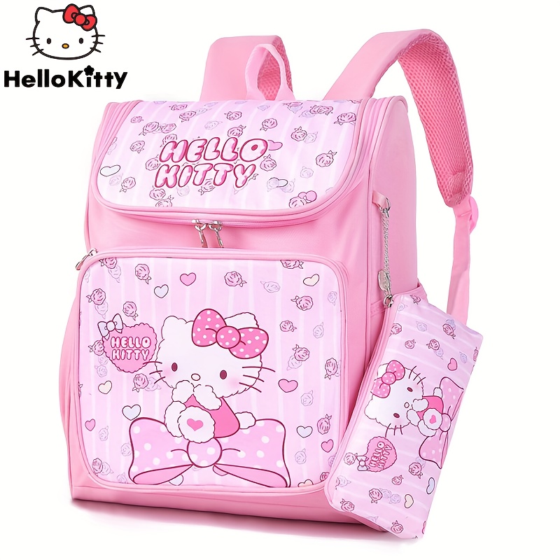 Schoolbag With Pencil Case, Hello Kitty Waterproof School Student
