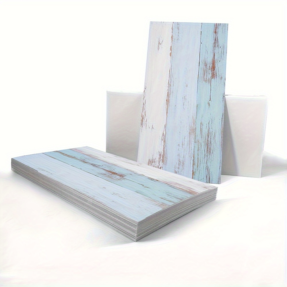 11.81in*5.91in Pvc Thickened Tile Sticker, Retro Light Grain Tile Decal Removable Home Decor Self-adhesive Wall Sticker