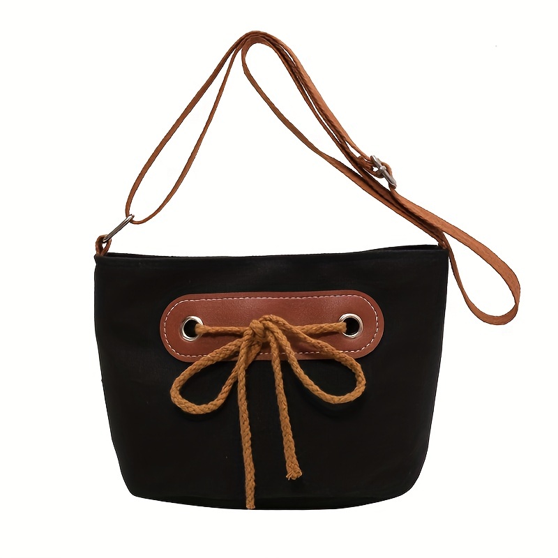 Women's Retro Leather Shoulder Mini Bucket Bag