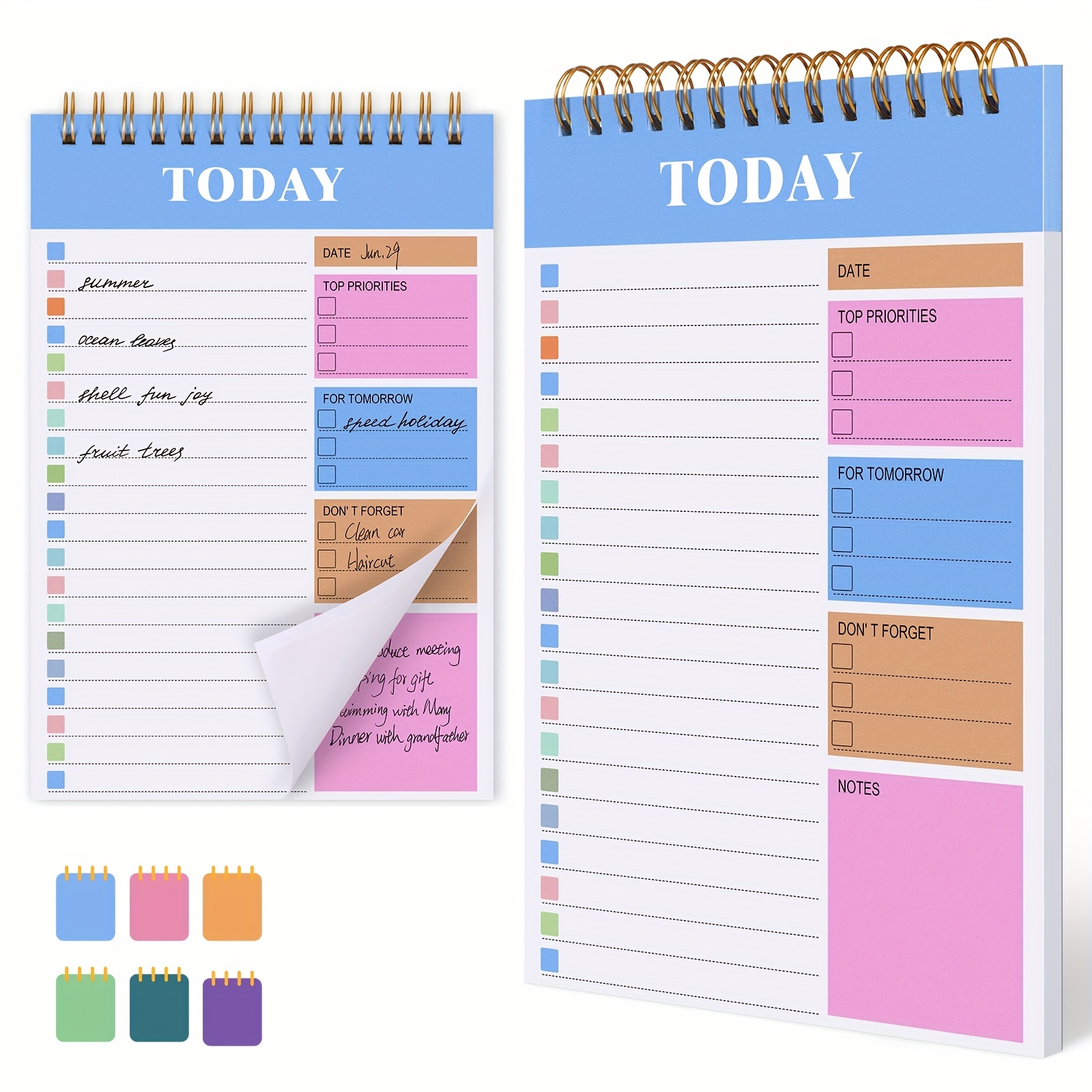 

To Do List Noteook, Undated Daily Planner With 32 Pages 120 Gms Thick Paper, 7.8 X 5.2 Inches Notepad For Office, Home & College