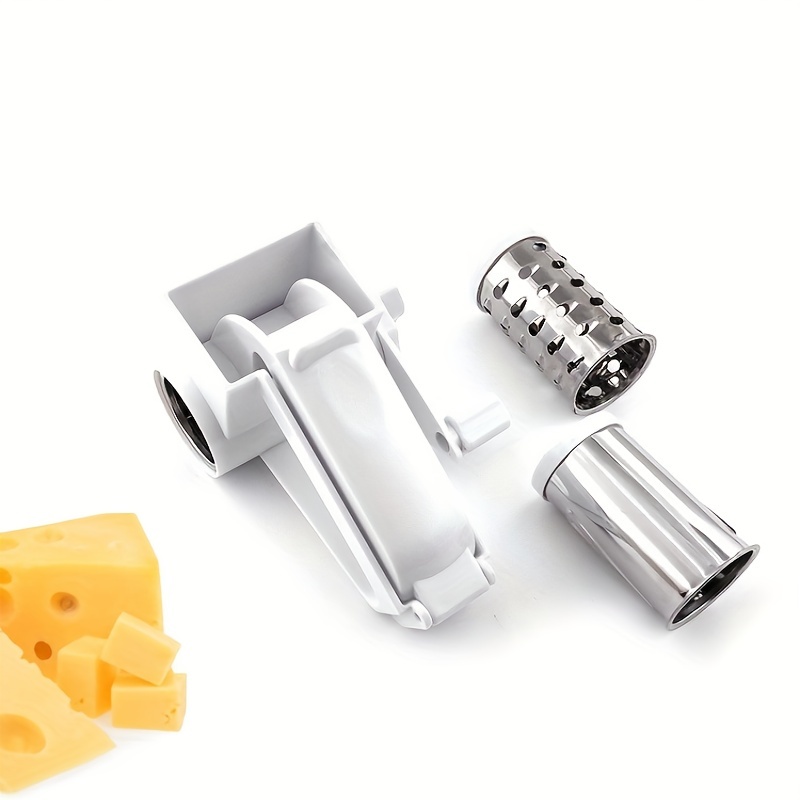 1pc, Stainless Steel Cheese Planer, Hand Cranked Rotating Cheese Grater,  Multi-purpose Cheese Cutter For Ginger Baking Cheese, Labor-saving  Shredders