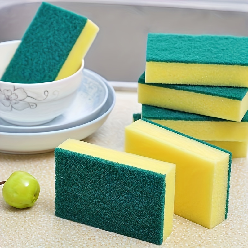 Dish Sponge for Kitchen, Dual Sided Scrub Sponge Heavy Duty, Non-Scratch  Sponges Perfect for Kitchen Dishwashing and Household Cleaning, Highly  Absorbent and Easy to Dry for Reuse 6 Pack 