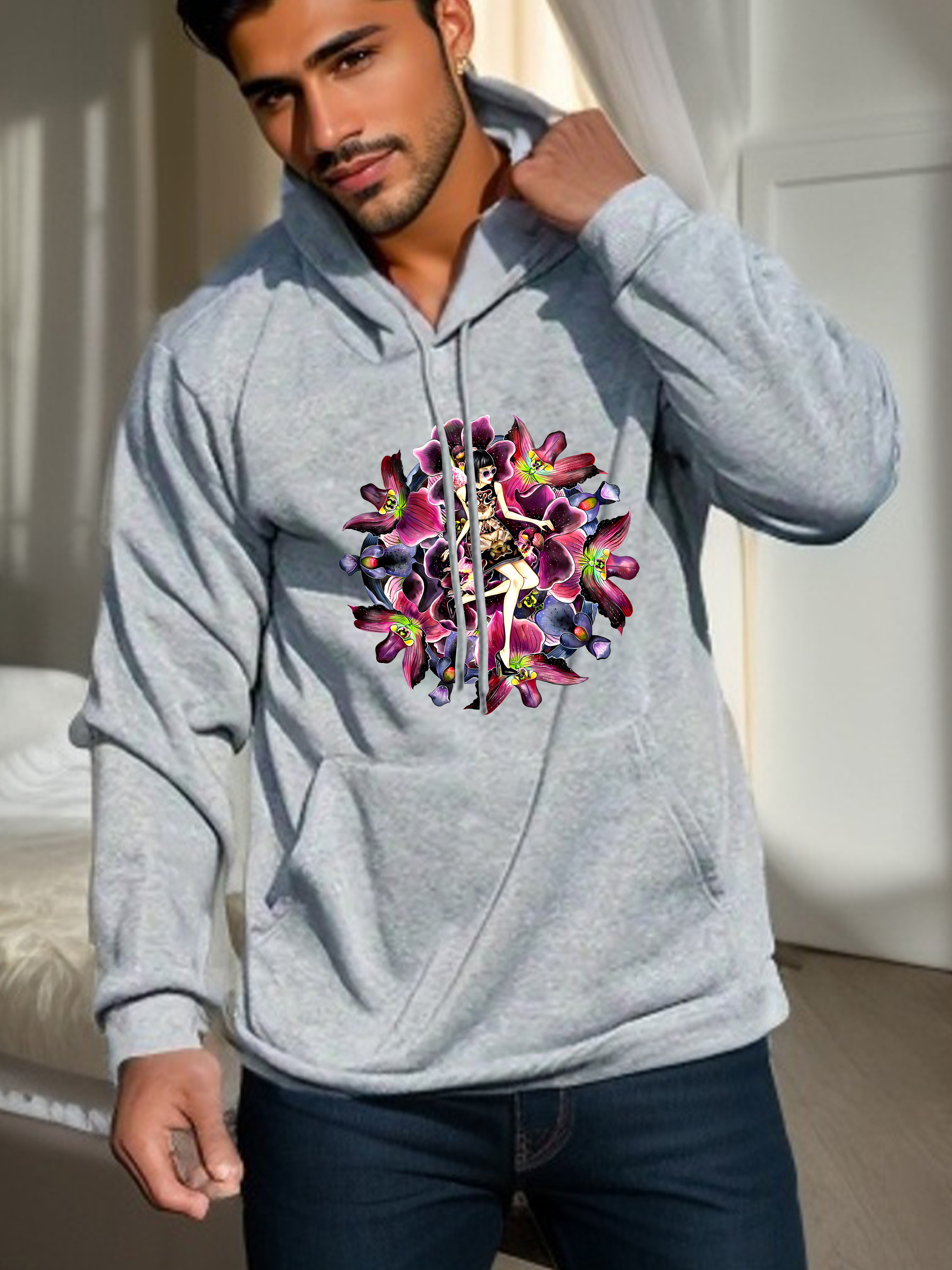 Sudadera best sale flores hombre