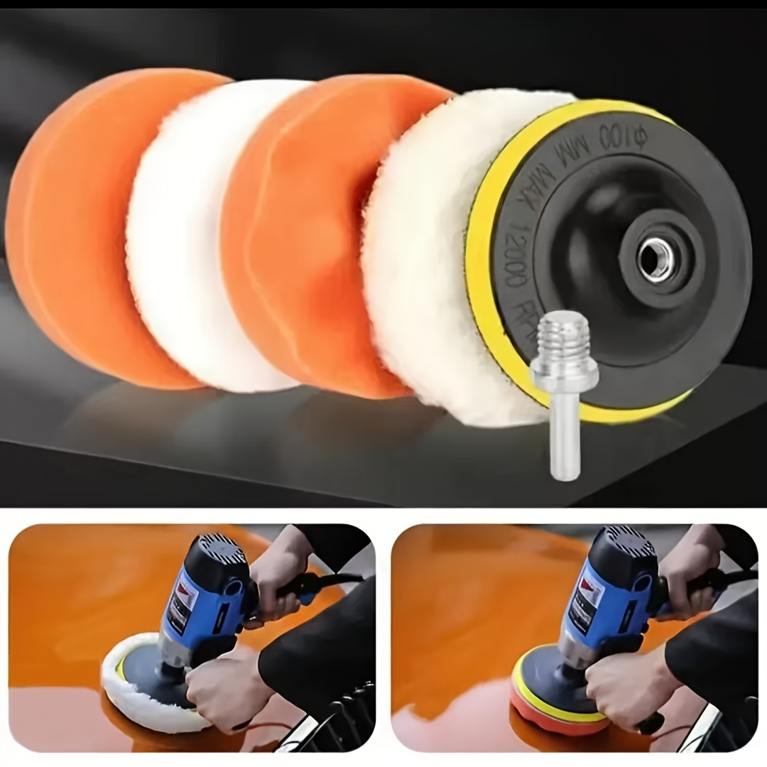 

6pcs, Car Wood Floor Beauty Waxing Polishing Wheel Sponge Wheel Polishing Machine Wool Wheel Sponge Ball Polishing Disc Paint Surface Waxing Sponge