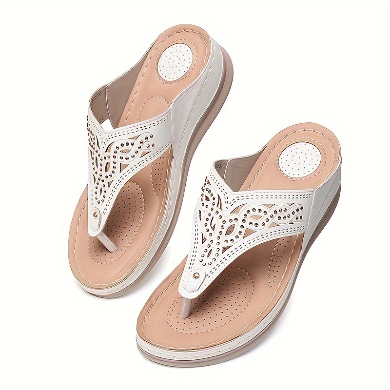 Flip Flops Slide Sandals for Women, Comfortable Arch Support Flip