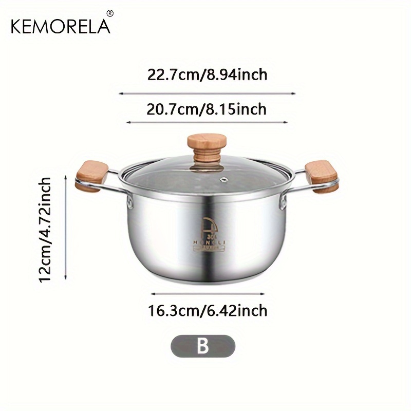 304 Stainless Steel Food Grade Soup Pot Thickened Bottomed - Temu