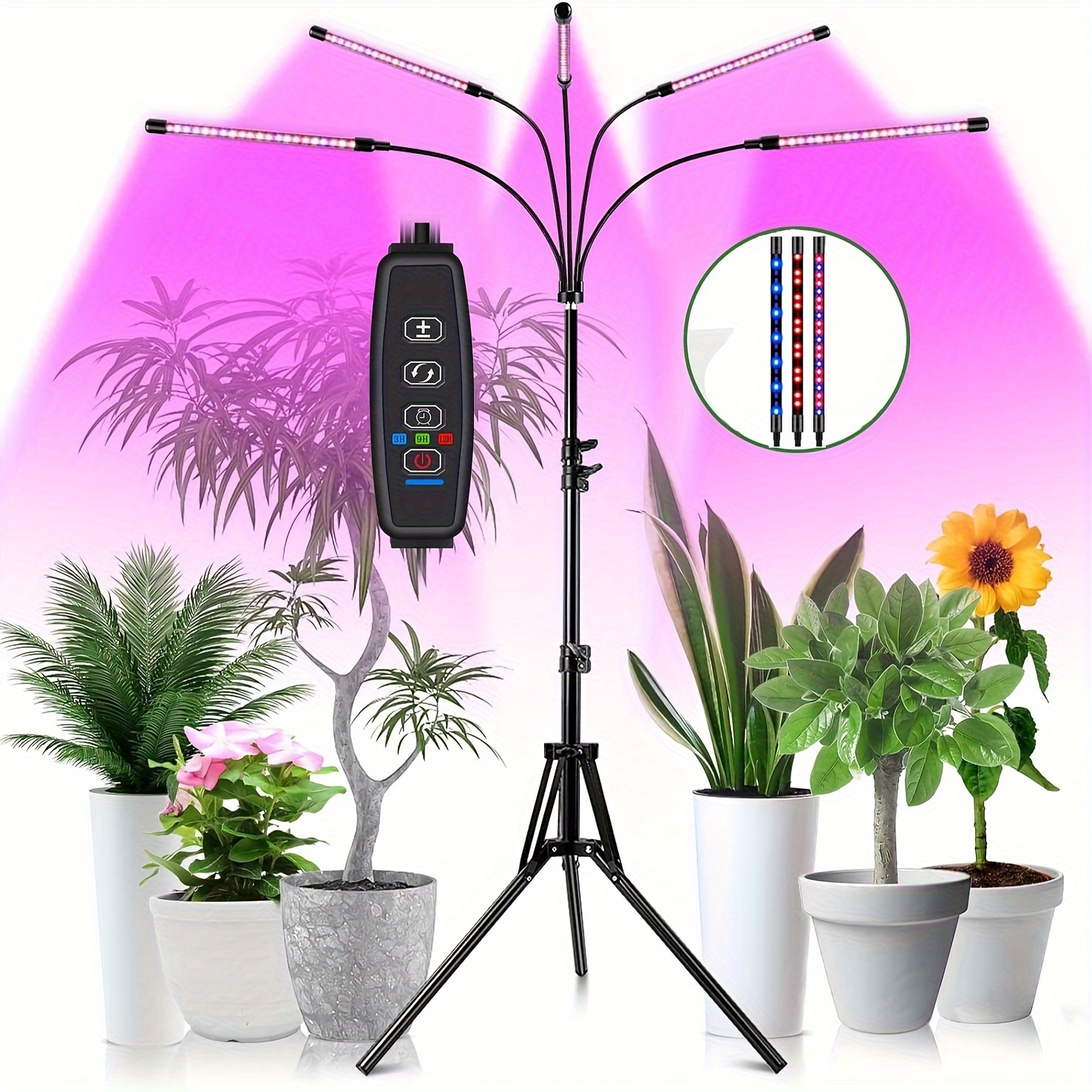 new led light stand grow light - Temu