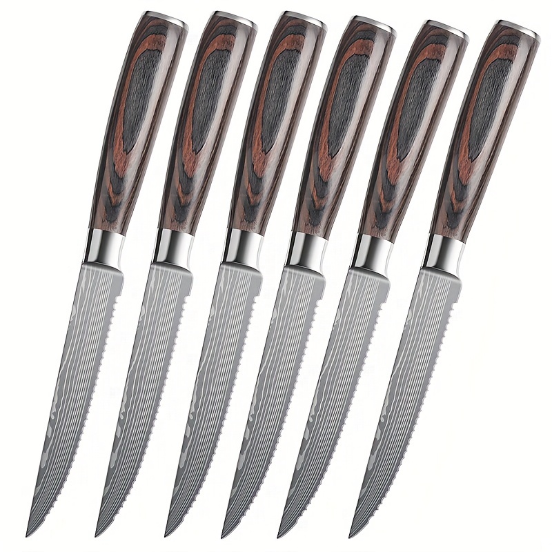 1/2/4/6pcs Juego De Cuchillos De Carne De Acero Inoxidable Cuchillo De Carne  Cuchillo De Rebanar Cuchillo De Cocina Herramientas De Cocina - Hogar Y  Cocina - Temu Chile