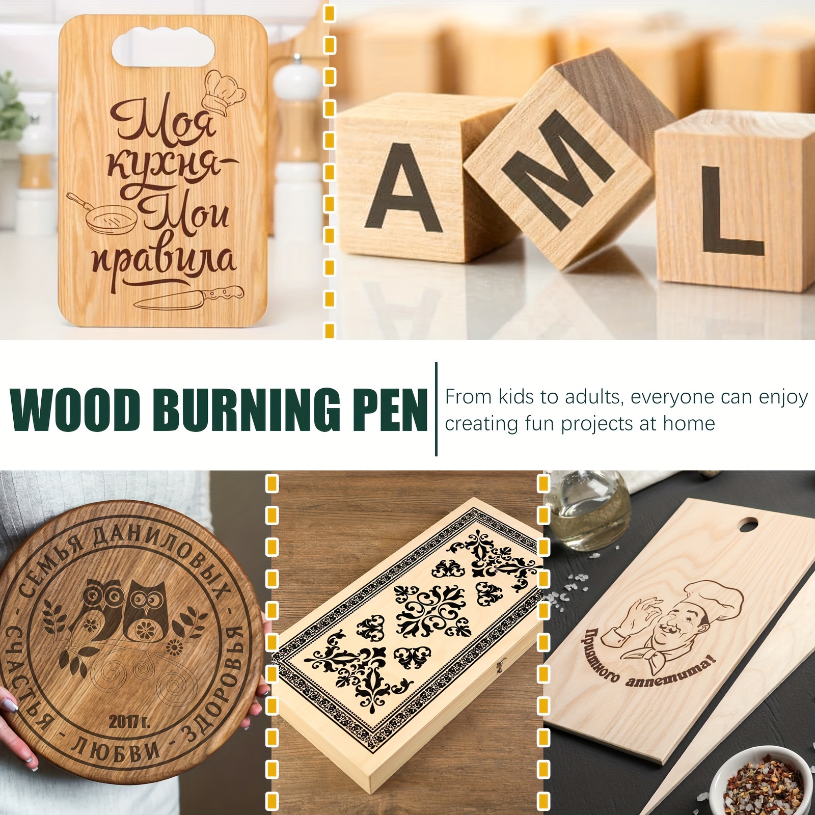 3pcs Wood Crafts Carpenter Marker Pen Burner Burning Pen Set Non