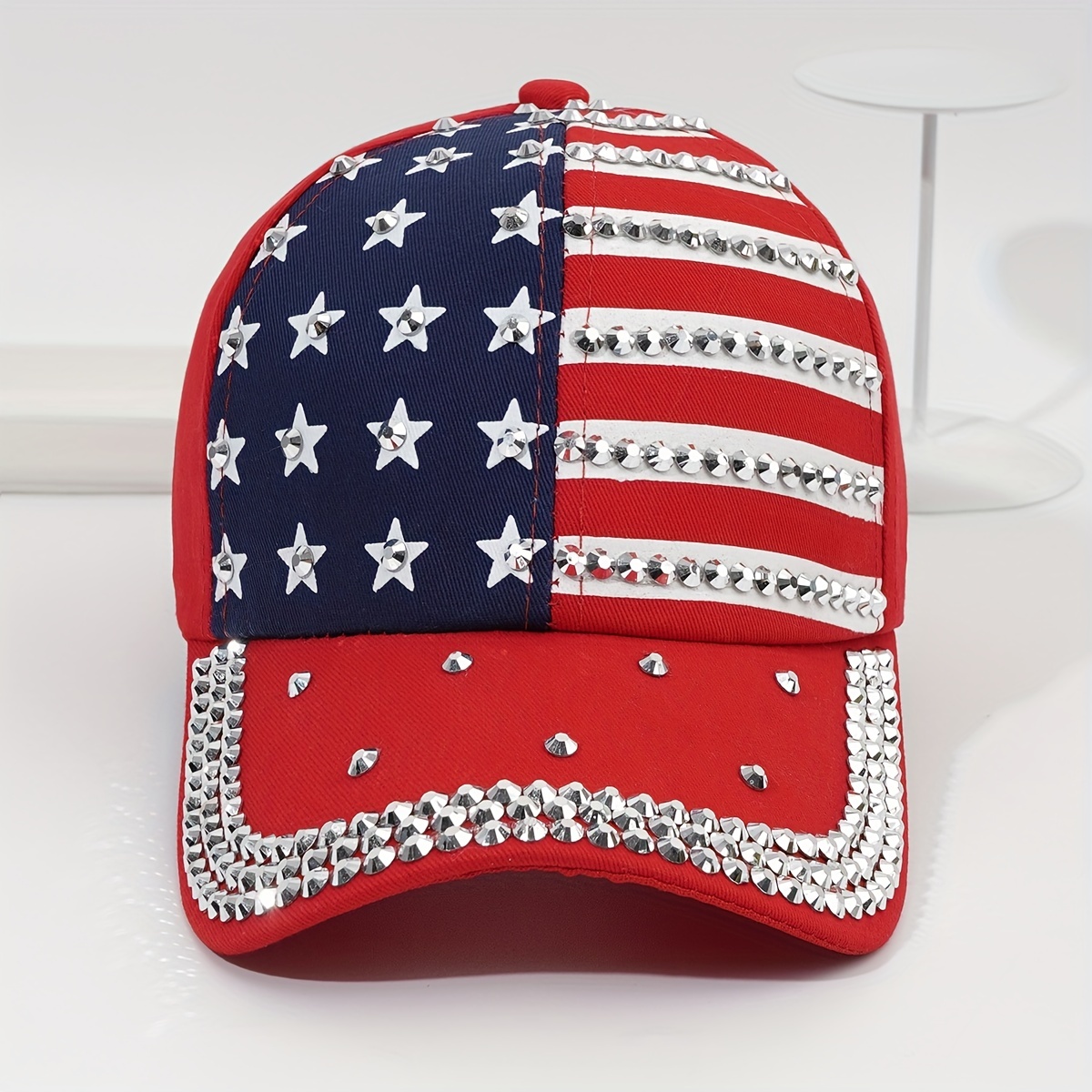 Rhinestone Inlaid Baseball Cap Sun Hat For Youth