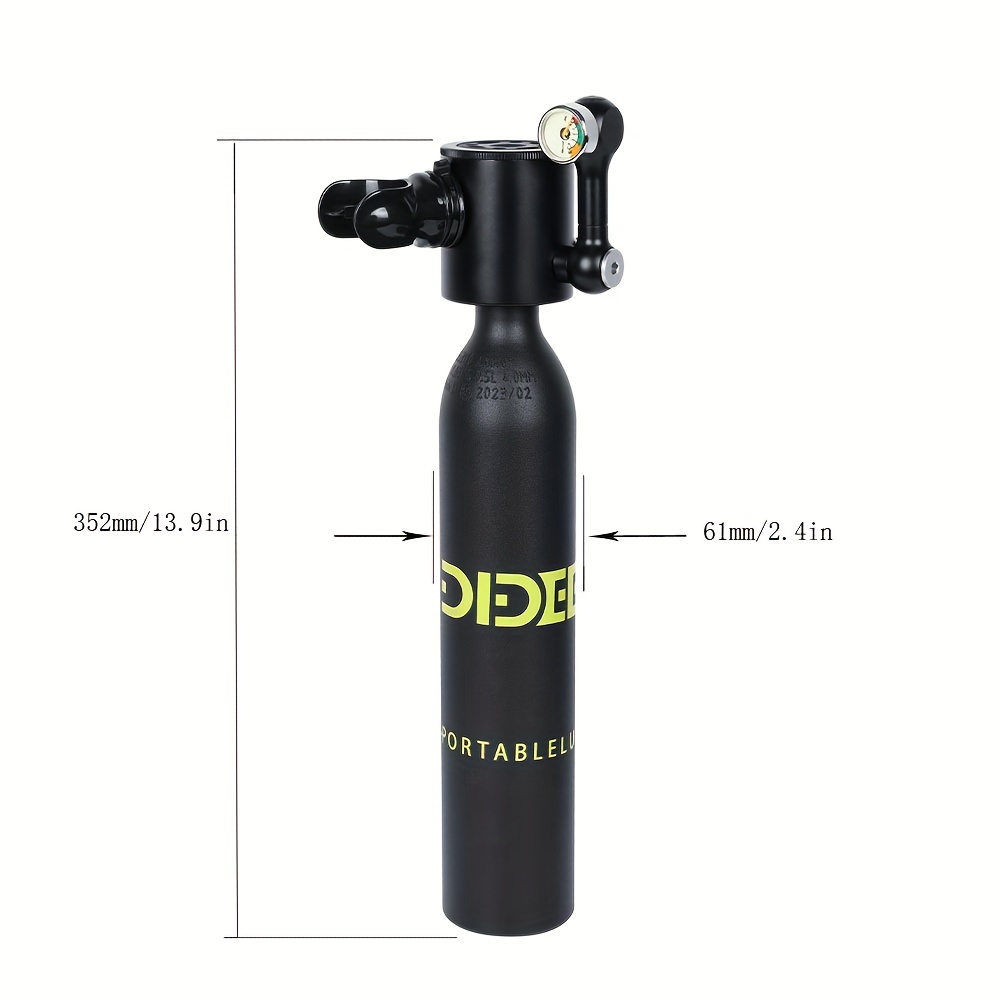 * 0.5L/16.91oz Mini * Diving Lung Tank With Manual Pump, Portable Diving  Equipment Support 5-10Mins Underwater Breathing