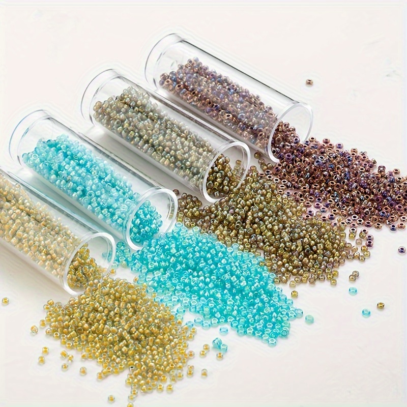 About Colored Glass Solid Mini Beads For Jewelry Making Diy - Temu