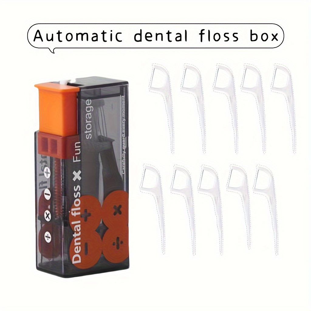 1pc Portable Dental Floss Storage Box, Portable Household Creative  Press-type Dental Floss Holder, Premium Carry-on Automatic Dental Floss  Container