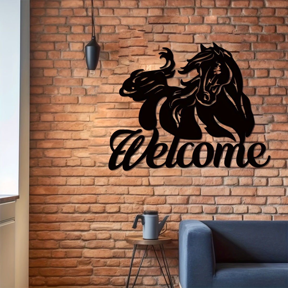 Horse Welcome Sign Horse Metal Sign Wall Art Decor - Temu Canada