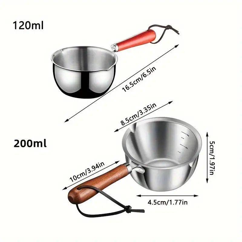 Oil Drizzling Pot, Milk Warming Pot, Stainless Steel Milk Pan