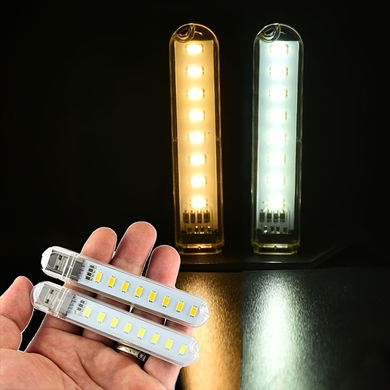 Mini USB Power 3 LED Night Light U Disk Shape Lamp Keychain with