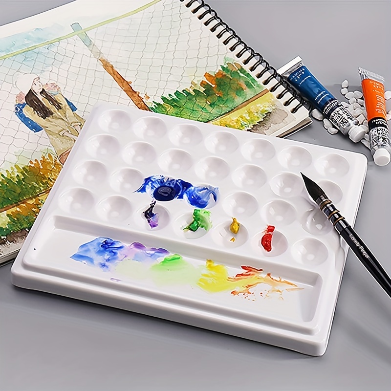 palette paint tray ceramic palette for watercolor painting paint mixing tray