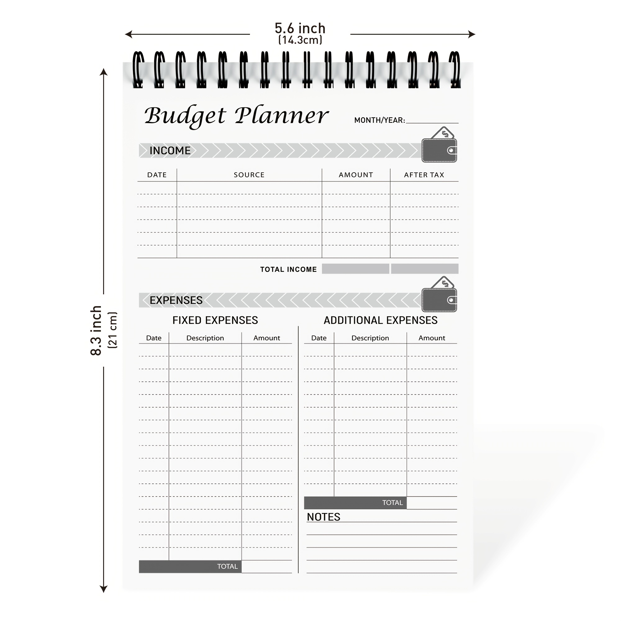 1pc Planificateur de budget non daté - Carnet de suivi des dépenses non  daté. Journal de budgétisation, planificateur financier et livre de comptes