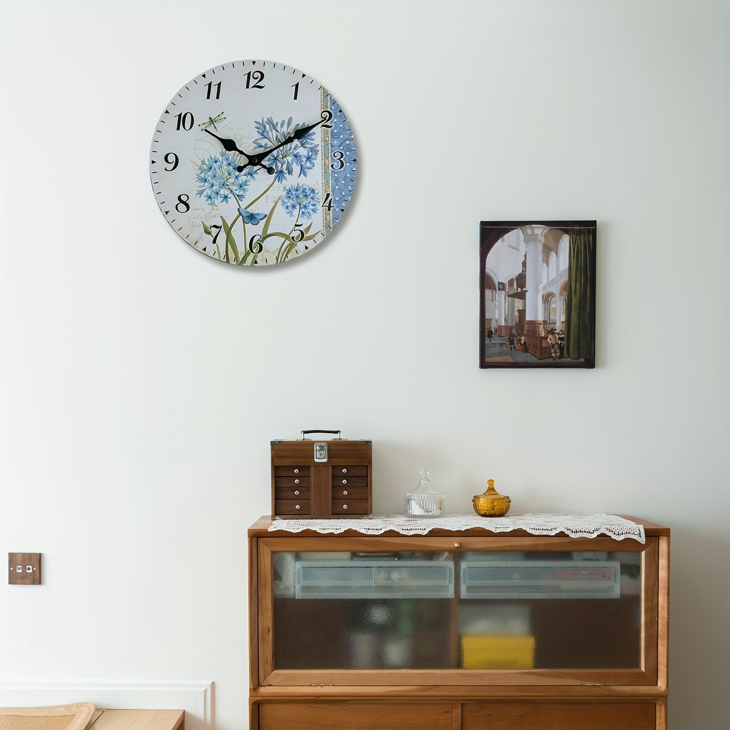 Horloge de bureau en bois style vintage 