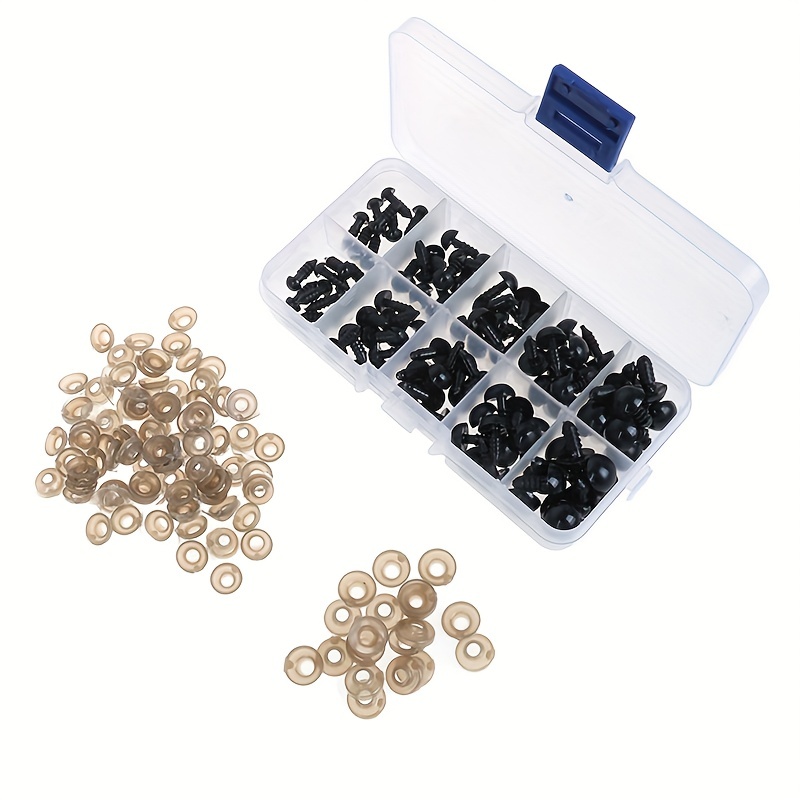 14mm Black Safety Eyes/Plastic Eyes - 20 Pairs