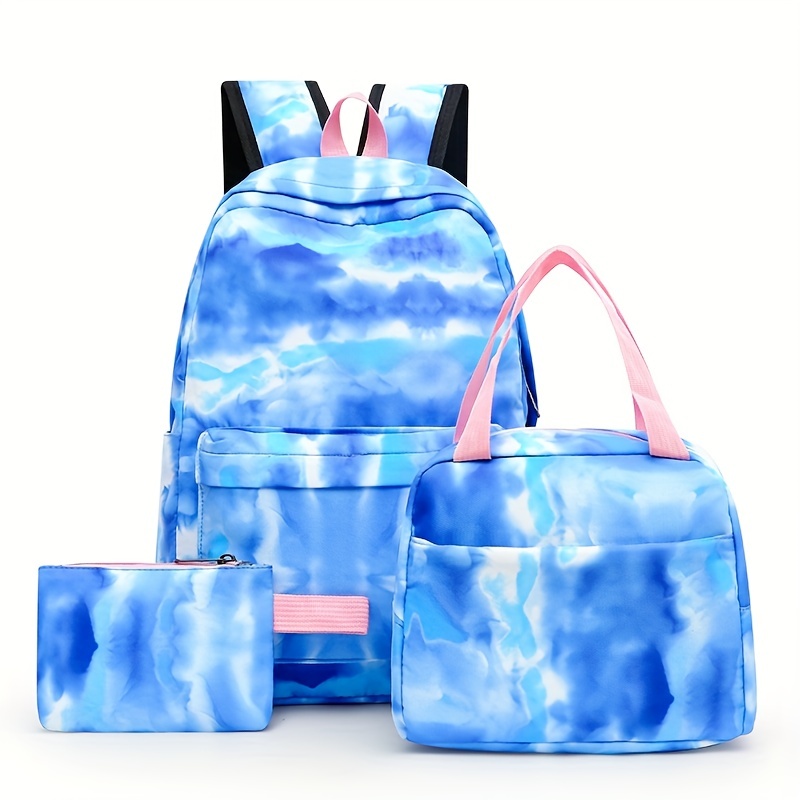 Color-Blocked Backpack & Lunch Tote Set
