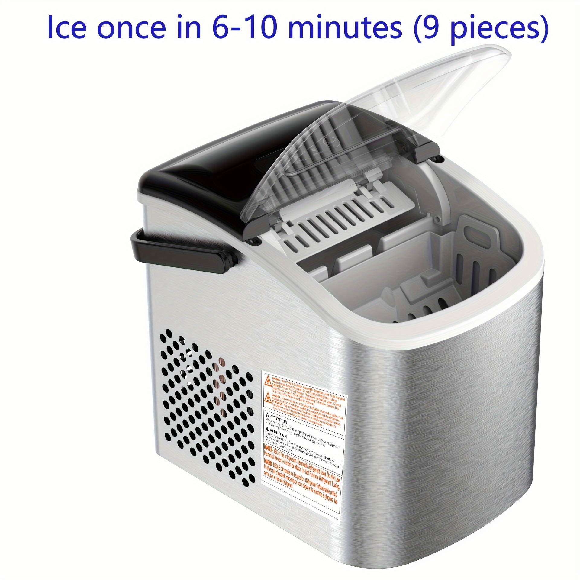 Ice Maker Countertop Fast Ice Making In 6 10 Mins 8 Bullet - Temu