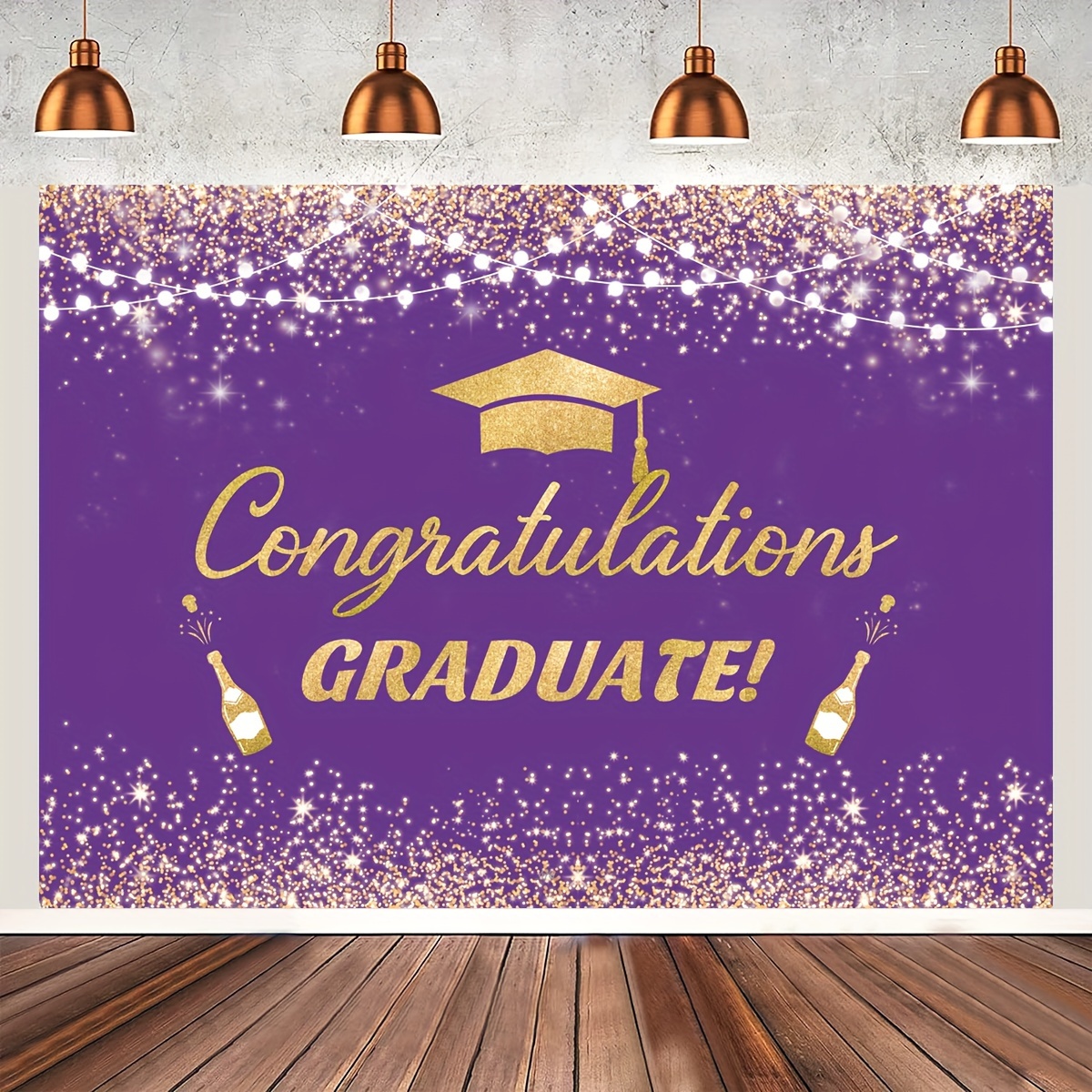 2024 Graduation Decorations Gold and Purple, Purple Gold 2024 Foil  Balloons, Pap