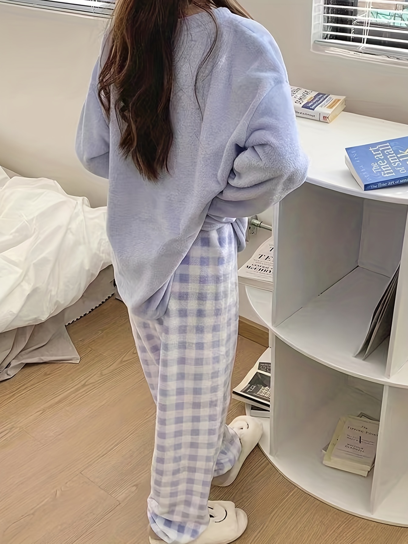 Soft Warm Pajamas Set Comfortable Long Sleeve Pajama Top - Temu Canada