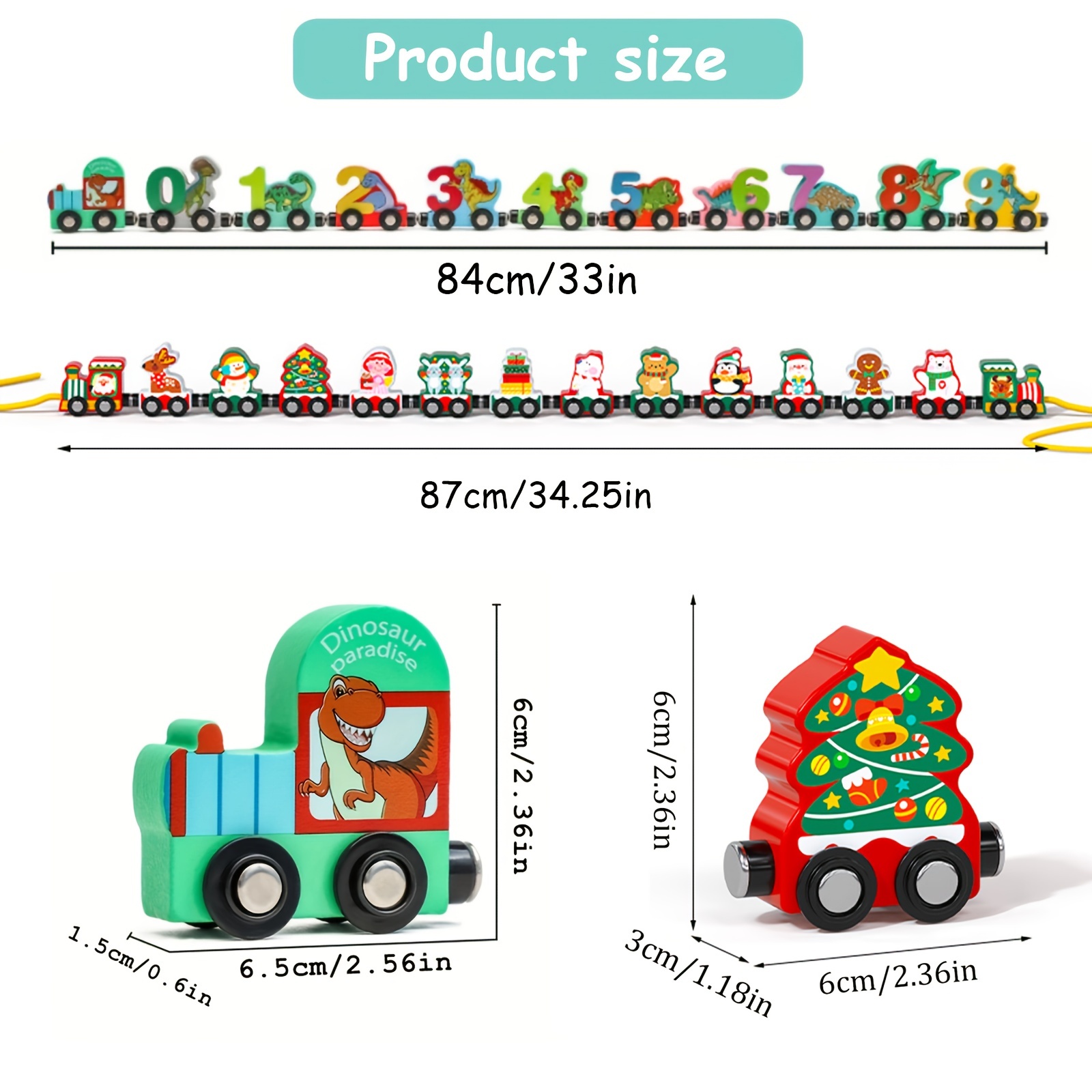 Train en bois : Jouet en bois bébé - Jouet Montessori