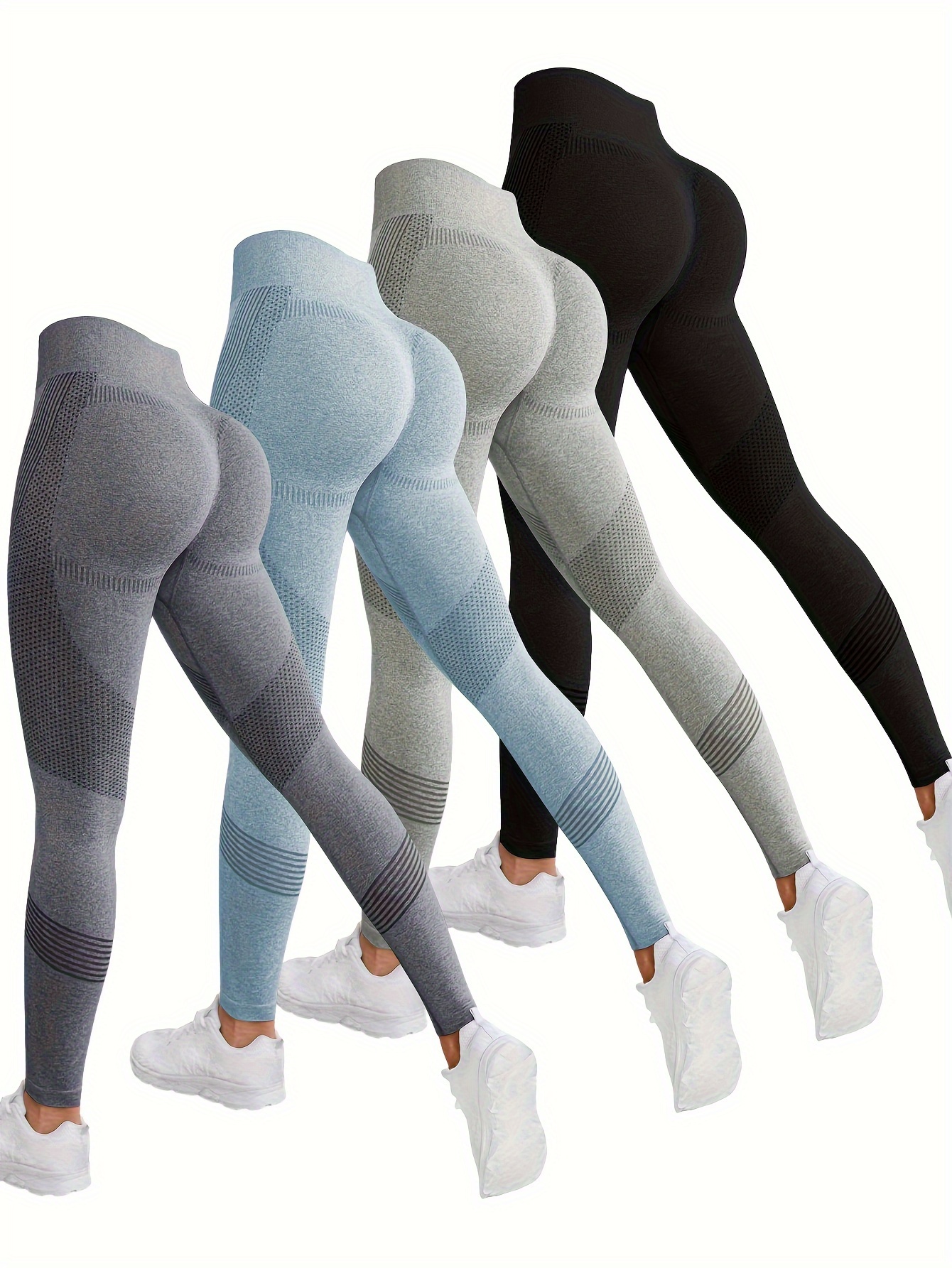 Women's Black High Waist Butt Lifting Yoga Pants Side Criss - Temu